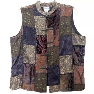 Coldwater Creek Asian Patchwork Vest Size 2X